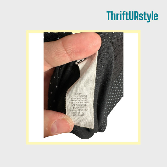 FREE PEOPLE Black Polka Dot Dress with Embroidered Sleeveless Small - Picture 10 of 11